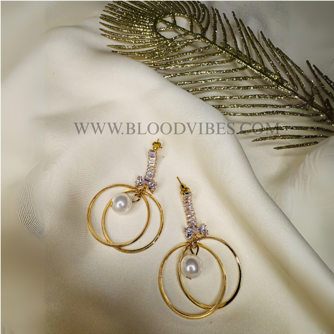 Crystal Orbit Earrings 🌌🤍