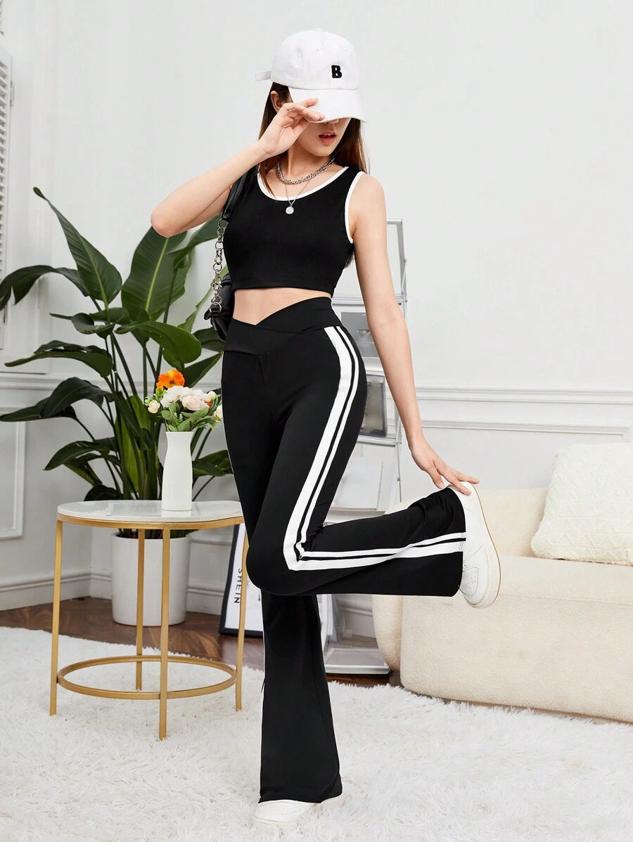 Blood VibesComfy Patchwork Bell-Bottoms