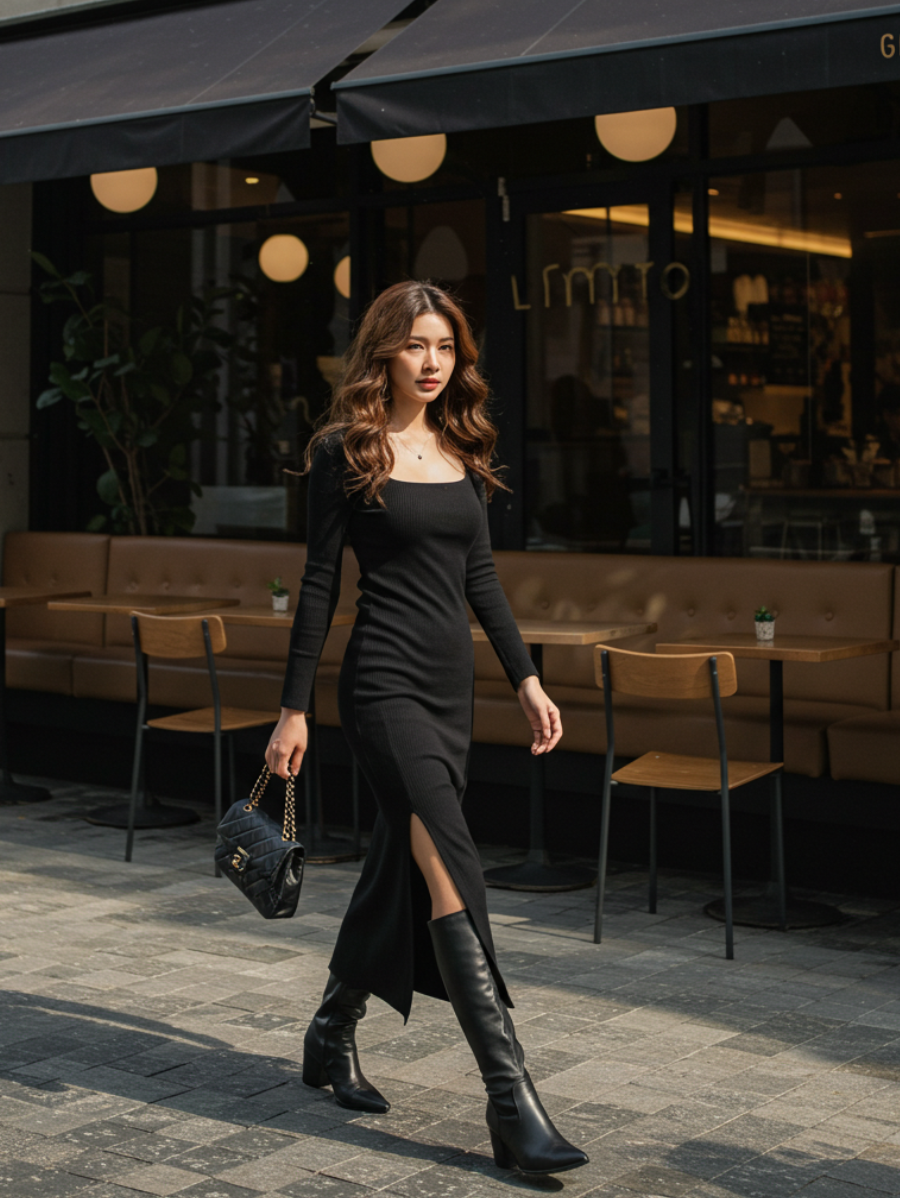 Blood Vibes Signature Slim Fit Dress – Luxe Elegance for Summer ☀️✨